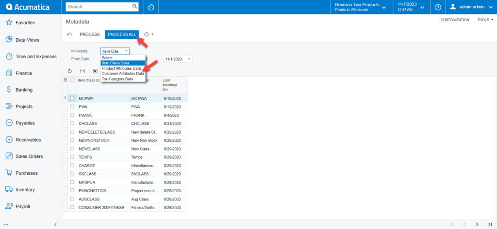 Metadata Process All